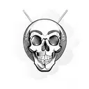 pirate ship with skull  tattoo design idea