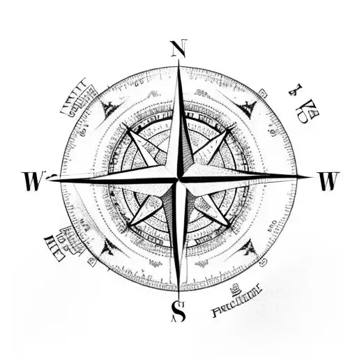 compass Portugal and switzerland tattoo design idea