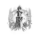 CRACKED HEADSTONE tattoo design idea