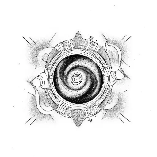 Black hole tattoo design idea