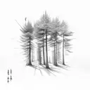 forest on fire tattoo design idea