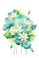lotus flowers tattoo design idea
