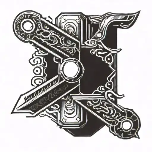 razor blade tattoo design idea