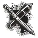 razor blade tattoo design idea