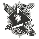 razor blade tattoo design idea