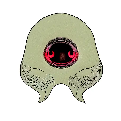 alien face tattoo design idea
