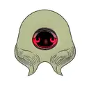 alien face tattoo design idea