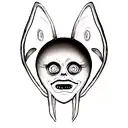 alien face tattoo design idea