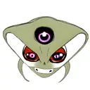 alien face tattoo design idea