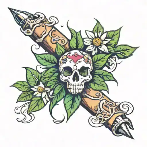 420 joint tattoo design idea