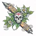 420 joint tattoo design idea