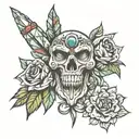 420 joint tattoo design idea