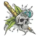 420 joint tattoo design idea