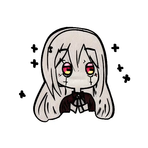 undead girl looking at the stars tattoo design idea