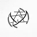 infinity symbol with aquarius and leo constellations tattoo design idea