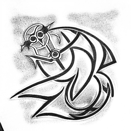 Uchiha clan Key blade tattoo design idea