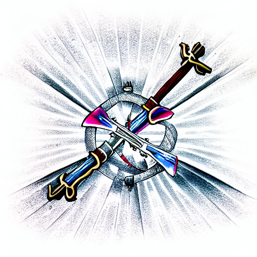 Ancient Katana Keyblade tattoo design idea