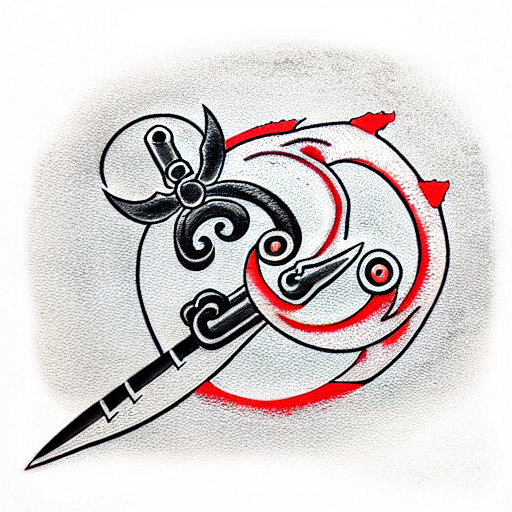 Uchiha clan Key blade tattoo design idea