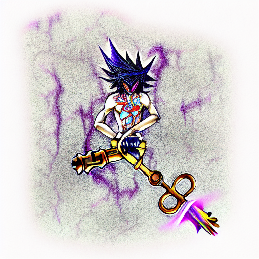 Ancient Keyblade Shy bio tattoo design idea
