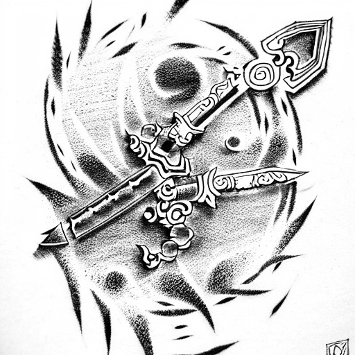 Uchiha clan Key blade tattoo design idea