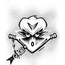 Ancient Keyblade Shy bio tattoo design idea
