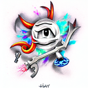 Ancient Keyblade Shy bio tattoo design idea