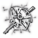 Ancient Keyblade Shy bio tattoo design idea