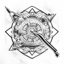 Uchiha clan Key blade tattoo design idea