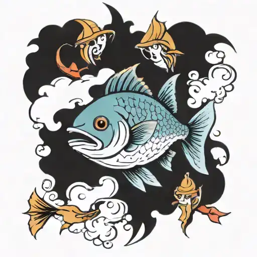 Bluefish tattoo design idea