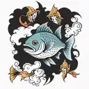 Bluefish tattoo design idea