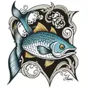 Bluefish tattoo design idea