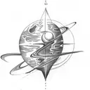 planets tattoo design idea