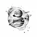 planets tattoo design idea