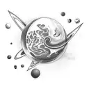 planets tattoo design idea