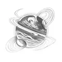 planets tattoo design idea