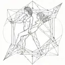 Orpheus and Eurydice tattoo design idea