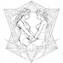 Orpheus and Eurydice tattoo design idea