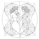 Orpheus and Eurydice tattoo design idea