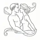 Orpheus and Eurydice tattoo design idea