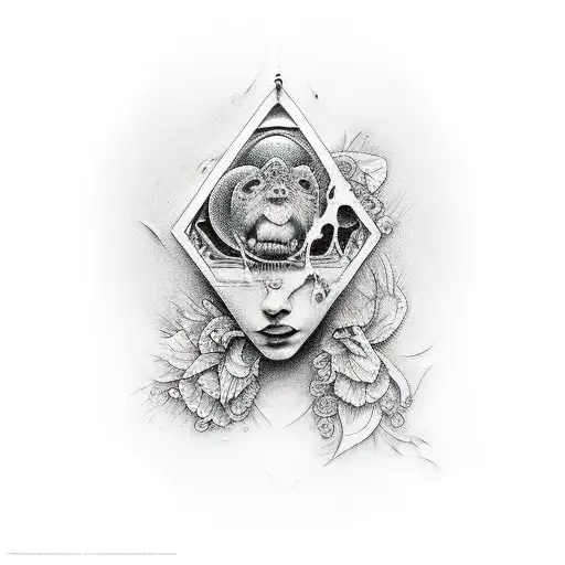 trapped in your head tattoo design idea