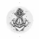 A minimalist representation of an anchor with a road map incorporated into its design, representing your adventurous motorcycle journeys to Ladakh and Mongolia. tattoo design idea