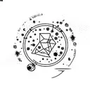 leo and virgo constellation finger tattoo design idea