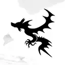 little dragon on clouds tattoo design idea