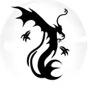 little dragon on clouds tattoo design idea