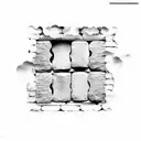 bricks in a wall with window tattoo design idea