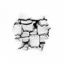 bricks in a wall with window tattoo design idea