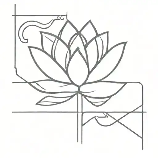 prison bars with lotus tattoo design idea