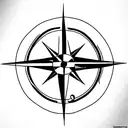 compass behind a world map with a plane above and an anchor below tattoo design idea
