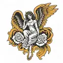 dark angel tattoo design idea