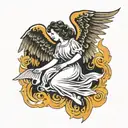 dark angel tattoo design idea